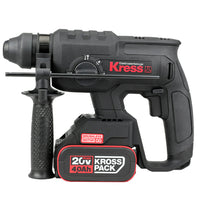 Martelo Perfurador Kress Profissional Sds-Plus 20V Kuc60.2 + 2 Baterias 20V 4.0Ah + Carregador + Mala