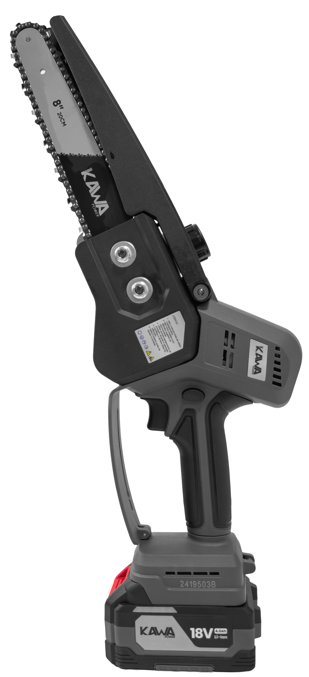 Kit Mini Motosserra/Tesoura/Cabo Extensivel a Bateria 18V 2x4Ah KawaPower KWKTM08