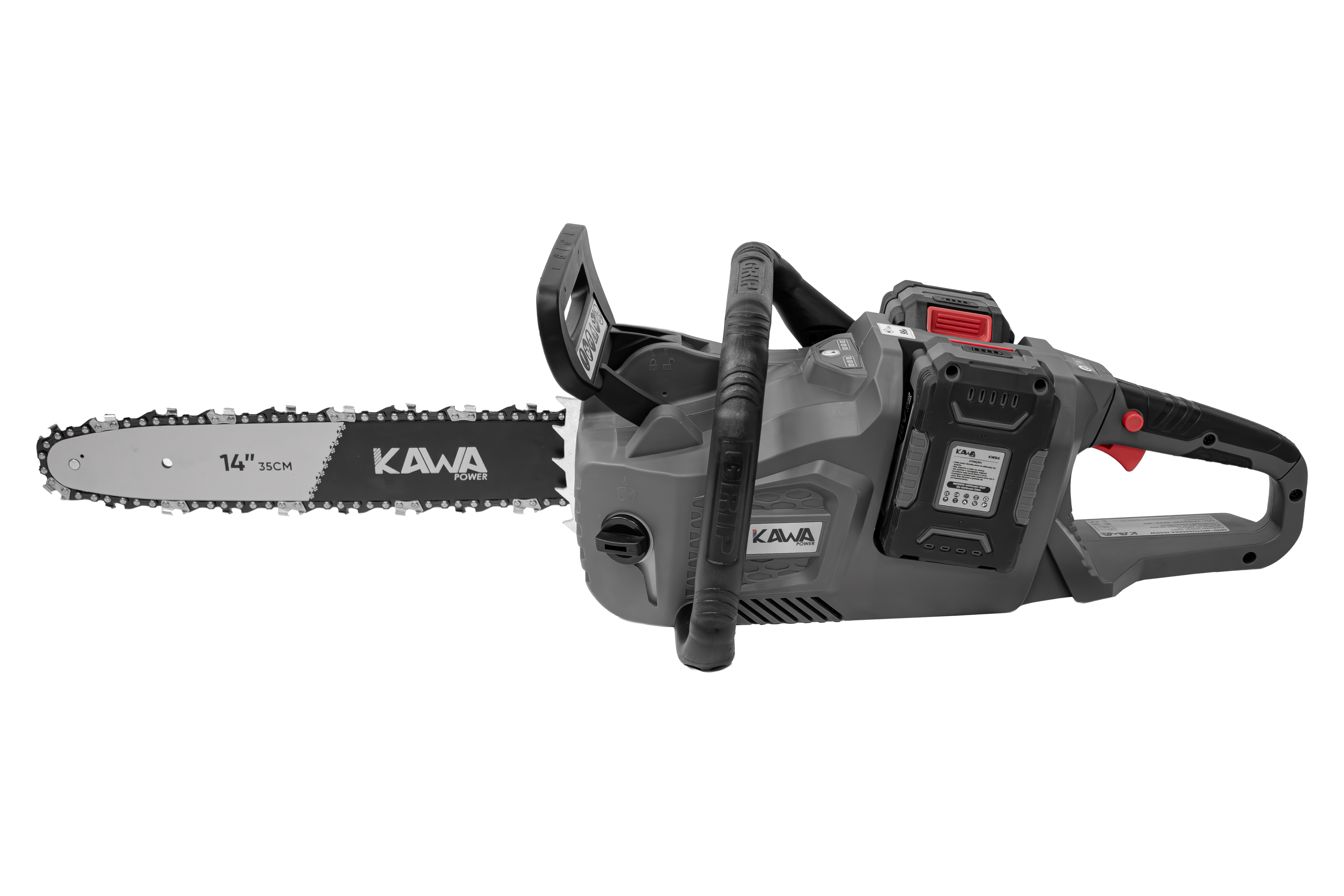 KawaPower KWMOB1500 Motosserra a Bateria 42V 1500W Lâmina 35.5cm 2x4Ah