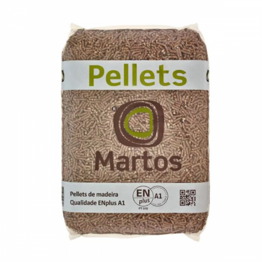 Pellets de Madeira de Pinho Martos Certificados para Aquecimento Saco 15 kg