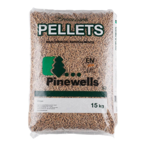 PINEWELLS Pellets de Pinho Certificados ENplus A1 (PT 001) Conjunto 20 Sacos x 15 kg