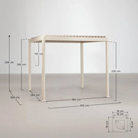 Pérgola Bioclimática em Alumínio Druvia - Cobertura Orientável 0-90º com Painel Lateral de Privacidade