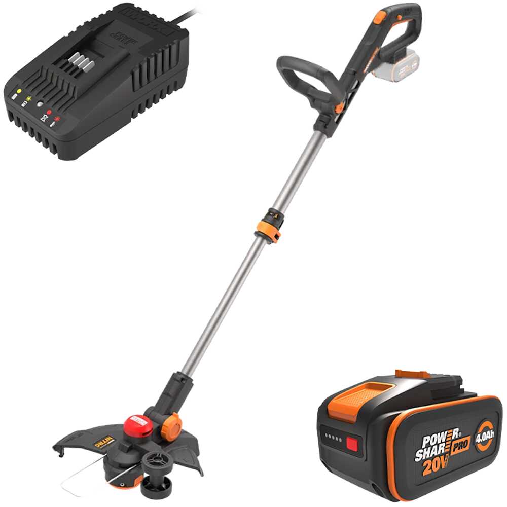 Aparador Relva Bateria 20V Worx WG17E + 1 Bateria 4,0Ah